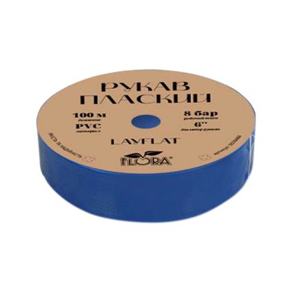 Рукав плоский LayFlat PVC 6&amp;quot; 8 бар, 100 м - 1