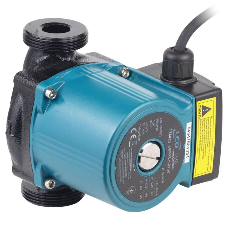 Насос циркуляційний Aquatica 774433 96Вт Hmax 6м Qmax 58 л/хв Ø1 1/2&amp;quot; 130мм+ гайки Ø1&amp;quot;Leo 3.0 - 1