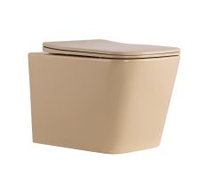 Унітаз підвісний Qtap Tern Ultra Quiet 520×345×325 мм, Beige, з сидінням Slim Duroplast / Soft-close / Quick Release QTTER26SB49001