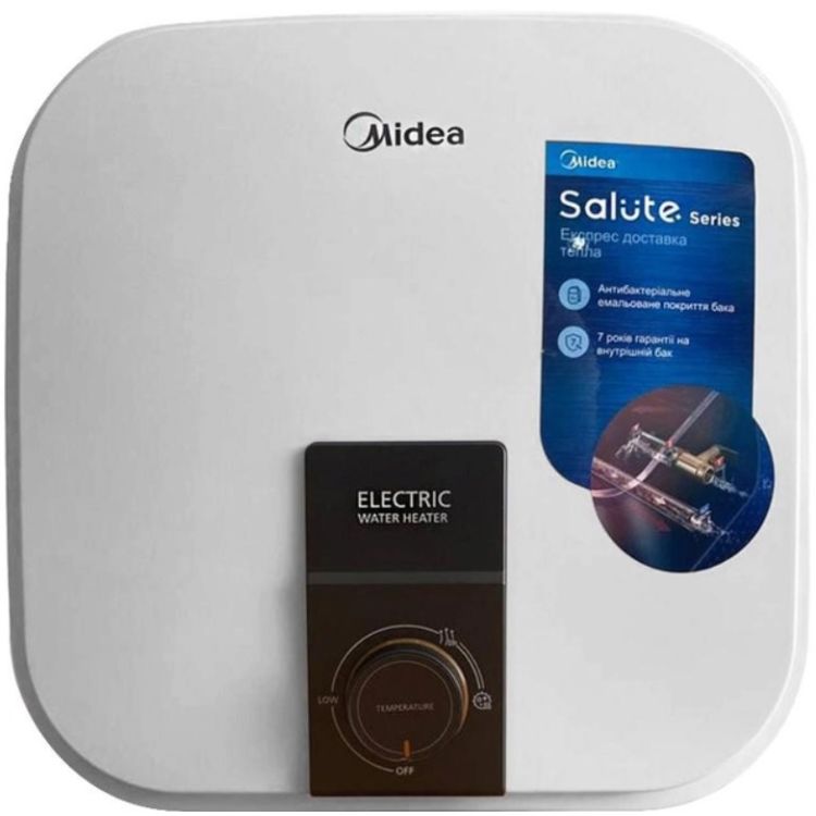 Водонагрівач електричний 10 л 2кВт мокрий тен MIDEA D10-20VI(U) під мийку 35.5*35.5*29.2см/5 - 1