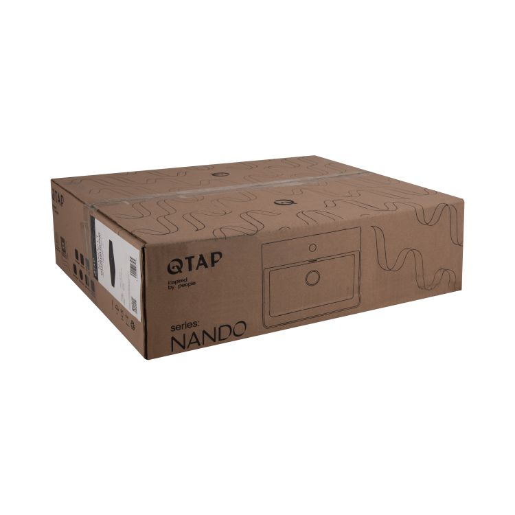 Раковина Qtap Nando LT 500х420х130 Matt black QT12116146AMB - 7