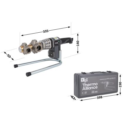 Паяльник для пластикових труб Thermo Alliance STD-102 Ø20-32 (автоматичний 700W) - 2