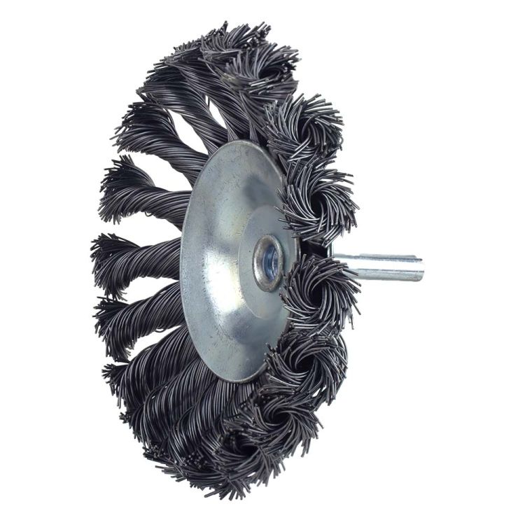 Щітка дротяна конусоподібна Ø100мм хвостовик О6мм (сталевий витий) Sigma (9025101) - 5