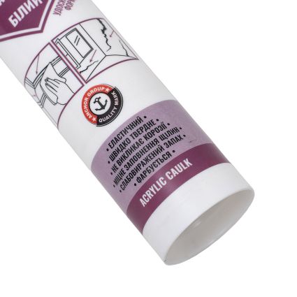 Герметик акриловий білий 280мл (530г) ОАЕ ASMACO (2732841) - 4