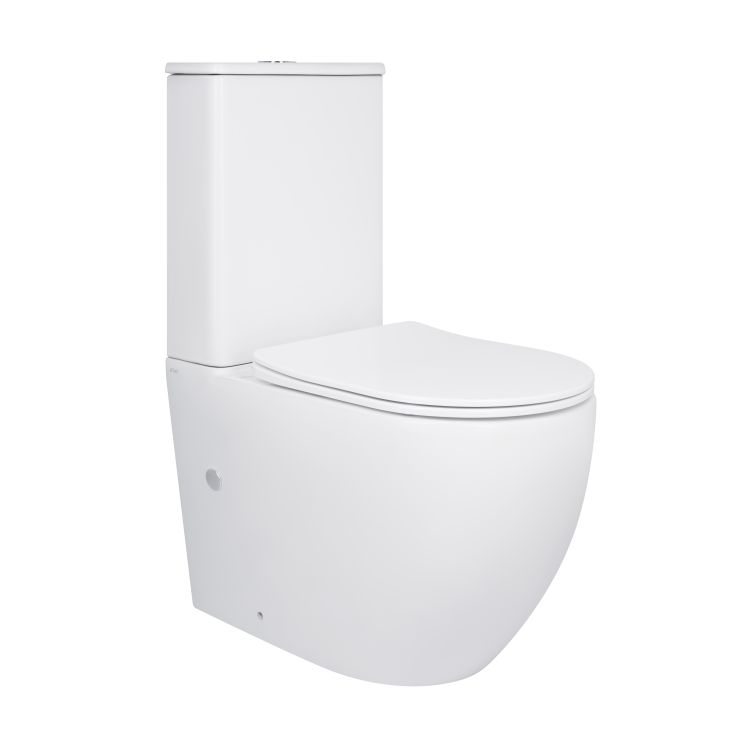 Унитаз-компакт Qtap Robin Ultra Quiet безободочный с сиденьем Soft-close QT13226089AW - 1
