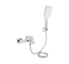 Змішувач для ванни Qtap Crow з душовим гарнітуром QTCRO259CRM48646 Chrome