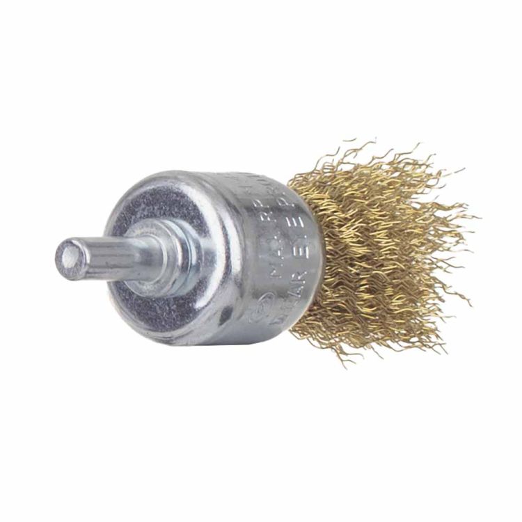 Щетка проволочная конусообразная Ø25мм хвостовик Ø6мм (латунированная) Sigma (9017021) - 4