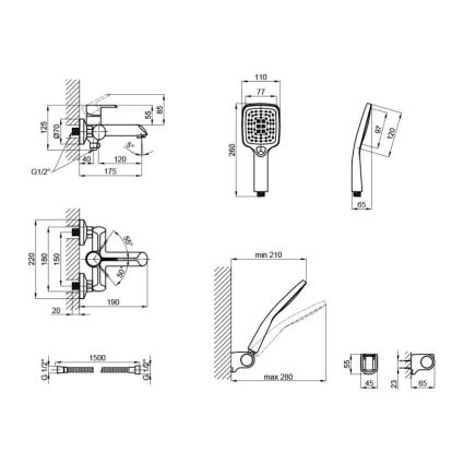 Смеситель для ванны Qtap Grand WHI 006 - 2