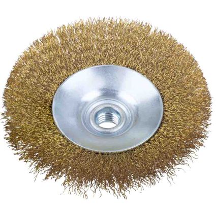 Щетка проволочная конусообразная Ø125мм М14×2мм (латунированная) Sigma (9016121) - 5