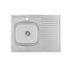 Кухонна мийка Brinex 6080-L 0,6 мм Satin (BRIN6080LSAT06)