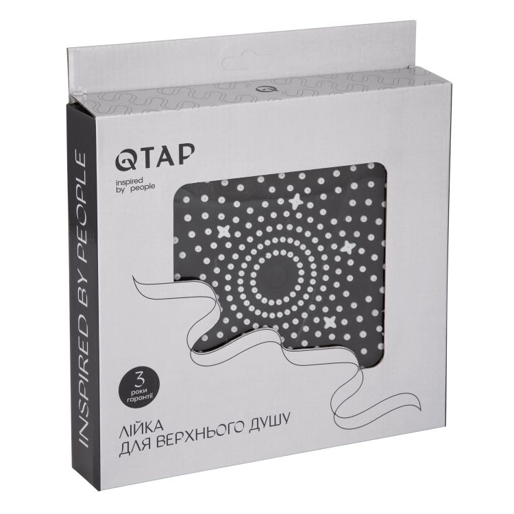 Лійка для верхнього душу Qtap Hlavova D 230 мм округла QTHLA107BLM45788 Black Matt - 4