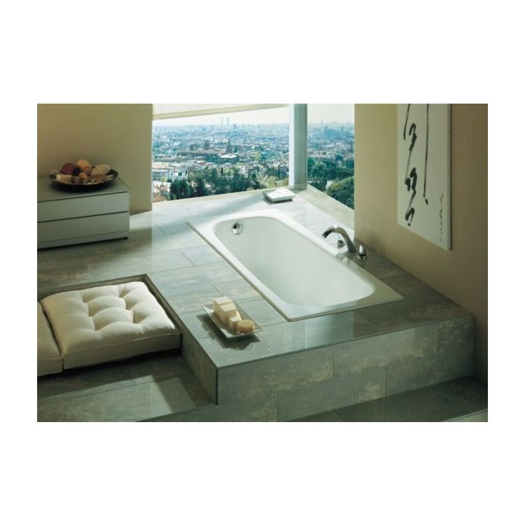 Ванная чугуна ROCA CONTINENTAL 170x70 + сифон Simplex для ванной автомат (285357) - 5