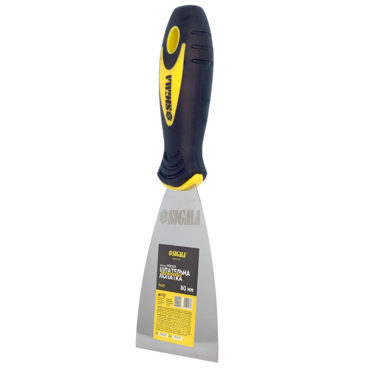 Шпательная лопатка нержавеющая Profi 80мм Sigma (8322131) - 7
