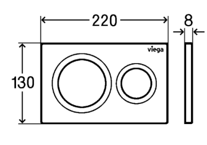 Prevista панель смыва для унитазов Visign for Style 20 - альпийский белый - 3