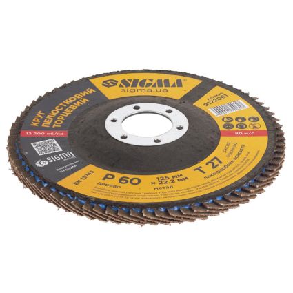 Круг лепестковый торцевой Ø125мм зерно 60 Sigma (9172061) - 3