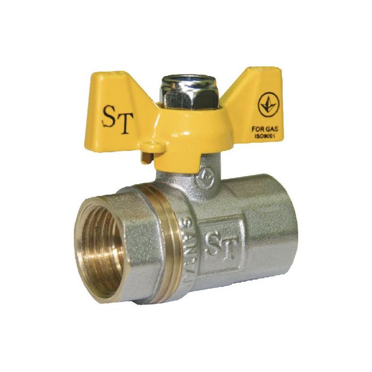 Кран кульовий газовий SANTAN 1/2&amp;quot; Professional метелик внутрішня/внутрішня - 1