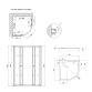 Душова кабіна Lidz Latwa SC90x90.SAT.LOW.FR, скло Frost 4 мм + Lidz Душовий піддон KAPIELKA ST90x90x15 - 2