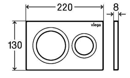 Prevista панель змиву для унітазів Visign for Style 20 - хром - 3