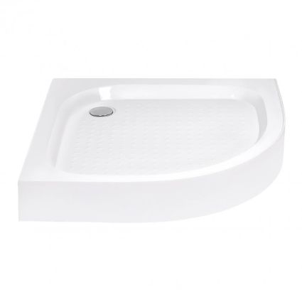 Душовий піддон Kapielka ST90x90x14 низький, напівкруглий, діаметр зливу 52 мм Lidz - 1