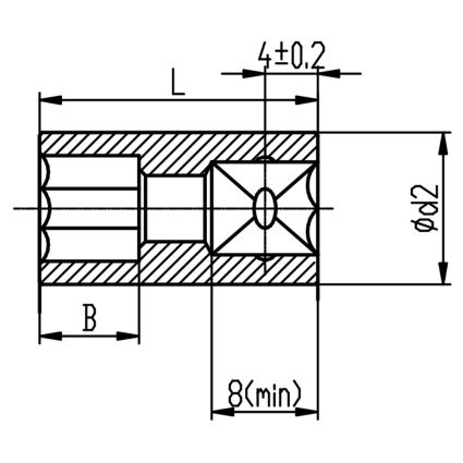 Насадка шестигранна коротка 1/4&amp;quot; 13мм CrV ULTRA (6060132) - 2