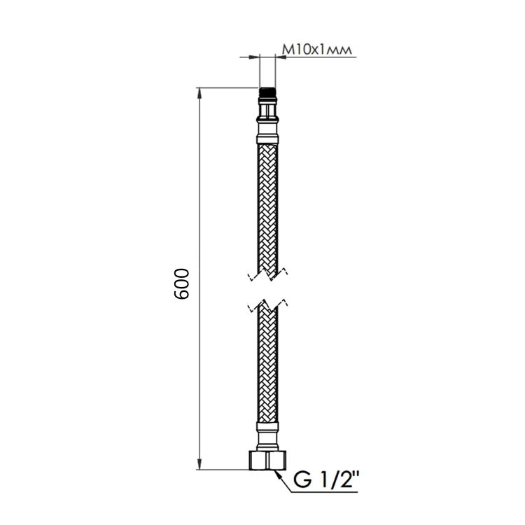 SD FORTE Шланг для воды, NYLON М10*60 см (пара) SF390W60 - 2