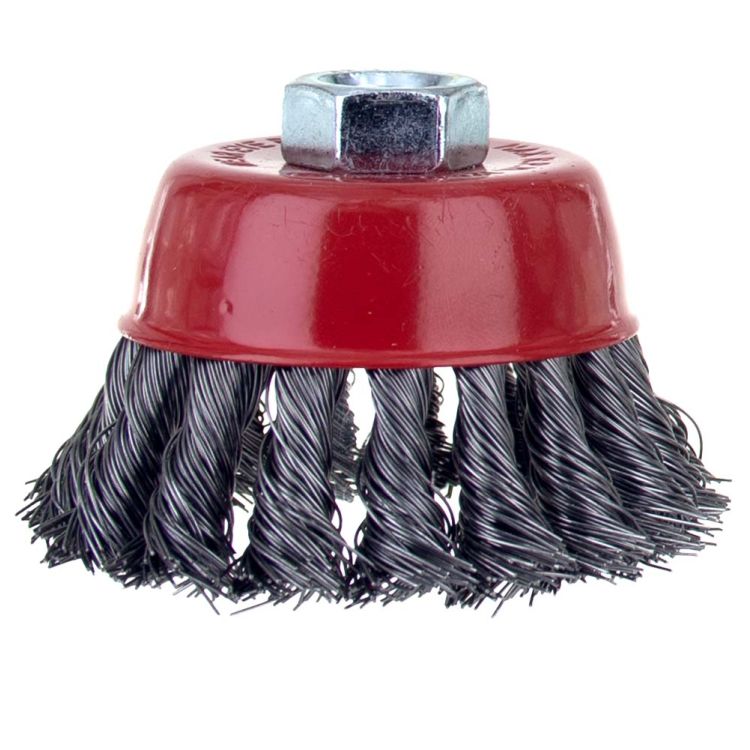 Щетка проволочная чашеобразная Ø85мм М14×2мм (стальная витая) Sigma (9026081) - 2