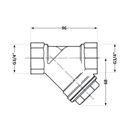 Фільтр косий Icma №50 грубої очистки 1 1/4&amp;quot;ВВ латунний 83050AG05 - 2