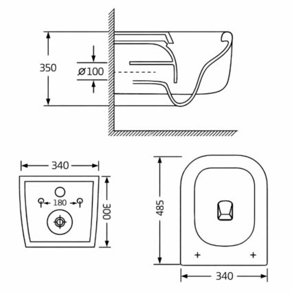 Унітаз підвісний Qtap Gemini Ultra Quiet 485×340×350 мм, White, з сидінням Slim Duroplast / Soft-close / Quick Release QTTAU26W49119 - 2