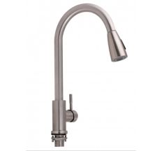 Смеситель д/кухни Aria 015FLT, Nickel (k35) с выдвижной мультифункцион.