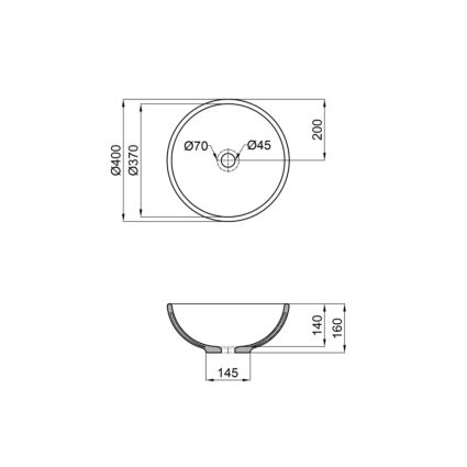 Раковина-чаша Qtap Owl 400х400х155 White QT1911K53WN - 2