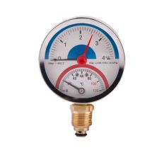 SD Термоманометр нижн. подкл.1/2 Ø80мм 120ºC 4 бар SD1724B