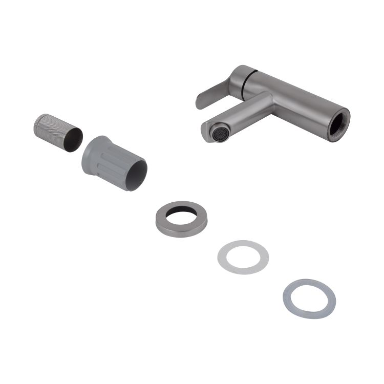 Змішувач для раковини Brinex Pure 001F низький Nickel BRIPUR001FNKL - 4