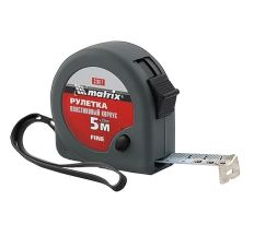 Рулетка Fine, 5 м х 19 мм, пластиковый корпус MTX 310179