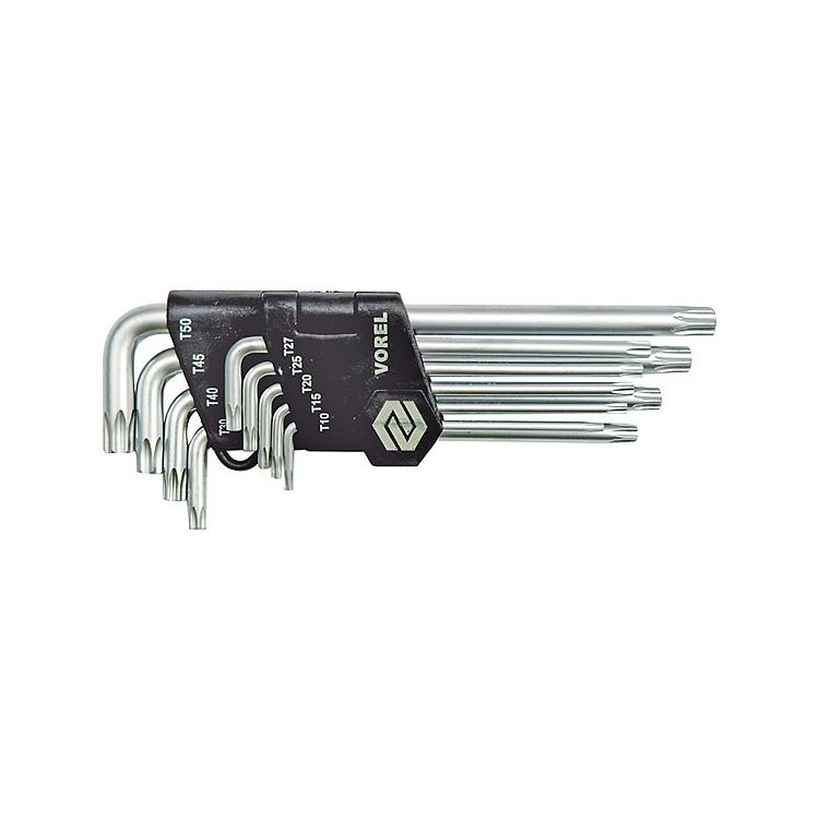 Набор ключей Vorel Torx Т10-Т50 9 шт 56478 - 1