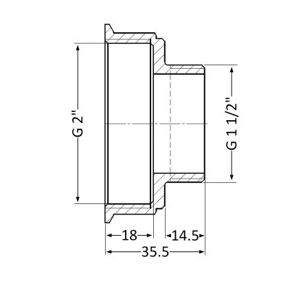 Перехід SD Plus 2&amp;quot;х1 1/2&amp;quot; ВЗ SD4095040 - 2