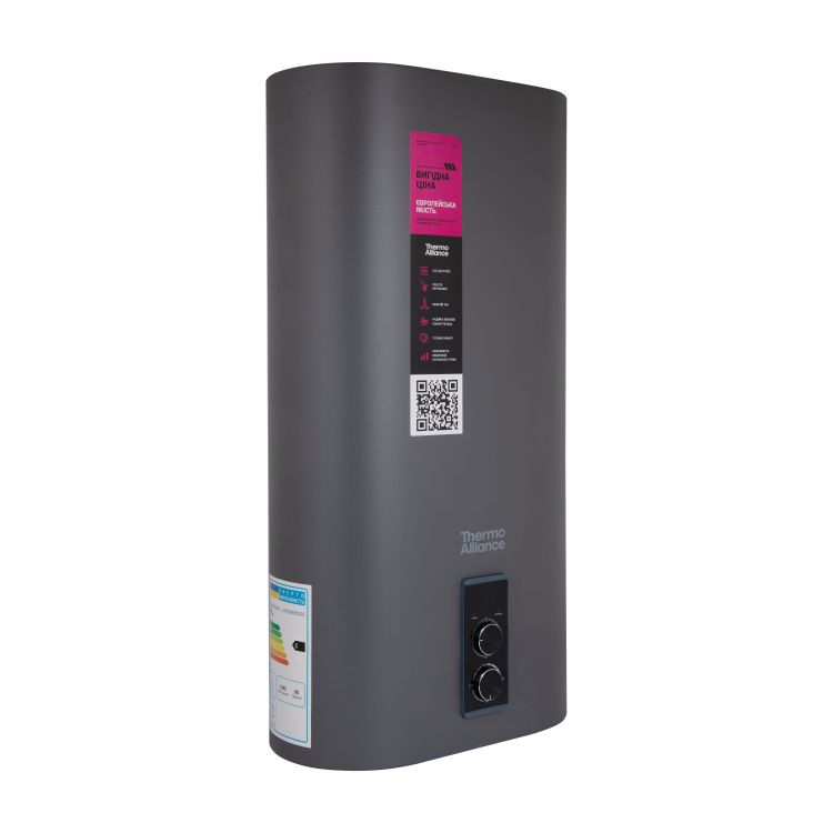 Водонагрівач електричний Thermo Alliance 50 л Grey, плоский вертикальний, мокрий ТЕН 2 кВт (0,8+1,2) DT50V20G(PD)/2G - 3