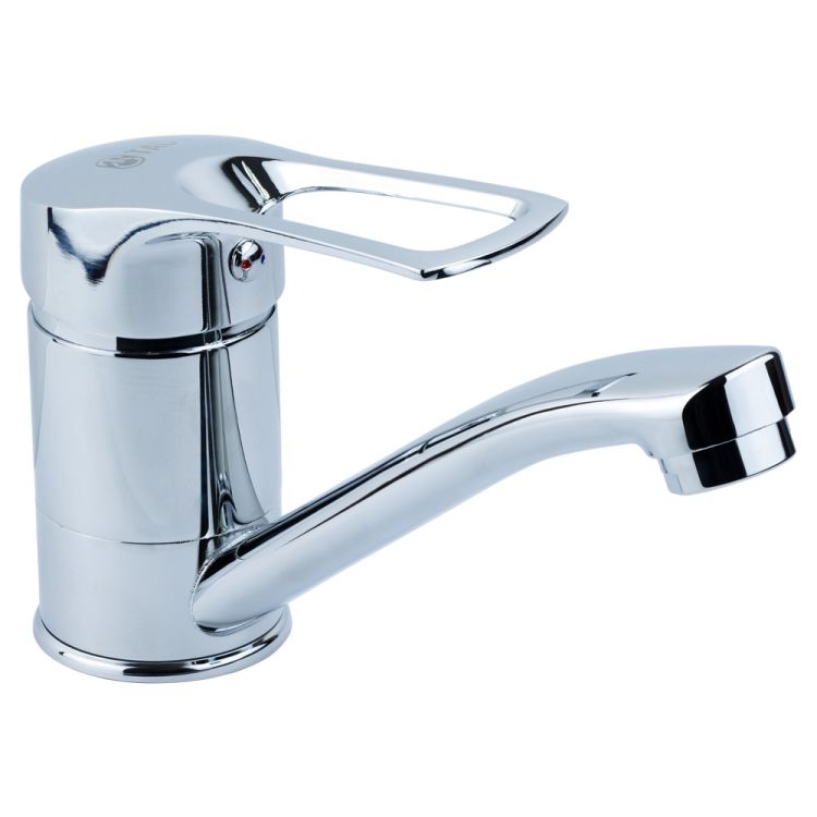 Змішувач SM Ø40 для кухні гусак прямий 150мм на гайці TAU (SM-1B144C) - 1