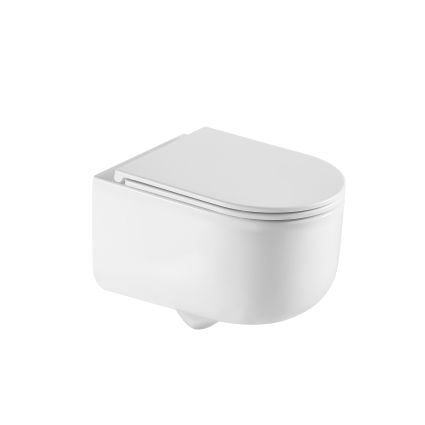 Унитаз подвесной Qtap Taurus безободочный с сиденьем Soft-close QT2433084EUQW - 1