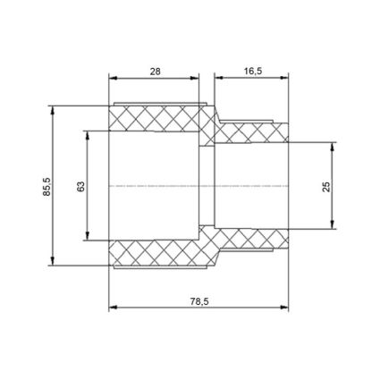 Муфта з PPR Blue Ocean 63х25 редукційна - 2