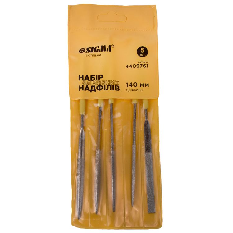 Набор надфилей алмазных 5шт 140мм SIGMA (4409761) - 6