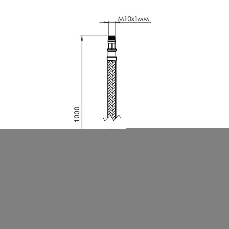 Шланг гнучк. нерж. обплет. силікон довгий (пара) L-100cм. 1/2&amp;quot;в хМ10з SF380W100 SD Forte - 2