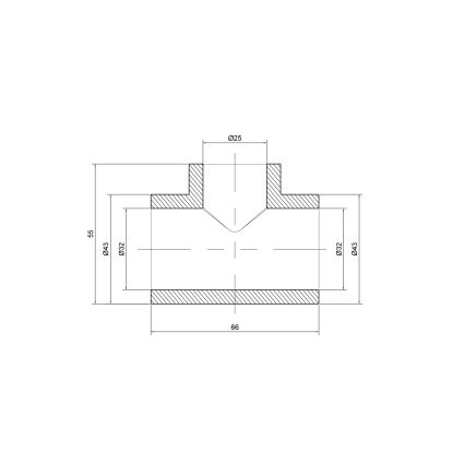 Трійник PPR Thermo Alliance 32х25х32 - 2