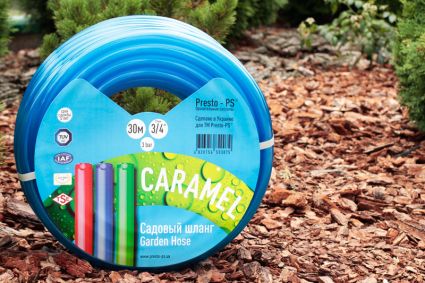 Шланг поливочный Presto-PS силикон садовый Caramel (синий) диаметр 3/4 дюйма, длина 50 м (CAR B-3/4 50) - 3