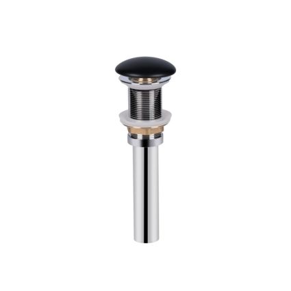 Комплект Qtap Tern: Раковина накладна прамокутна 475х370х140 мм Matt Black + Донний клапан PU03 - 6