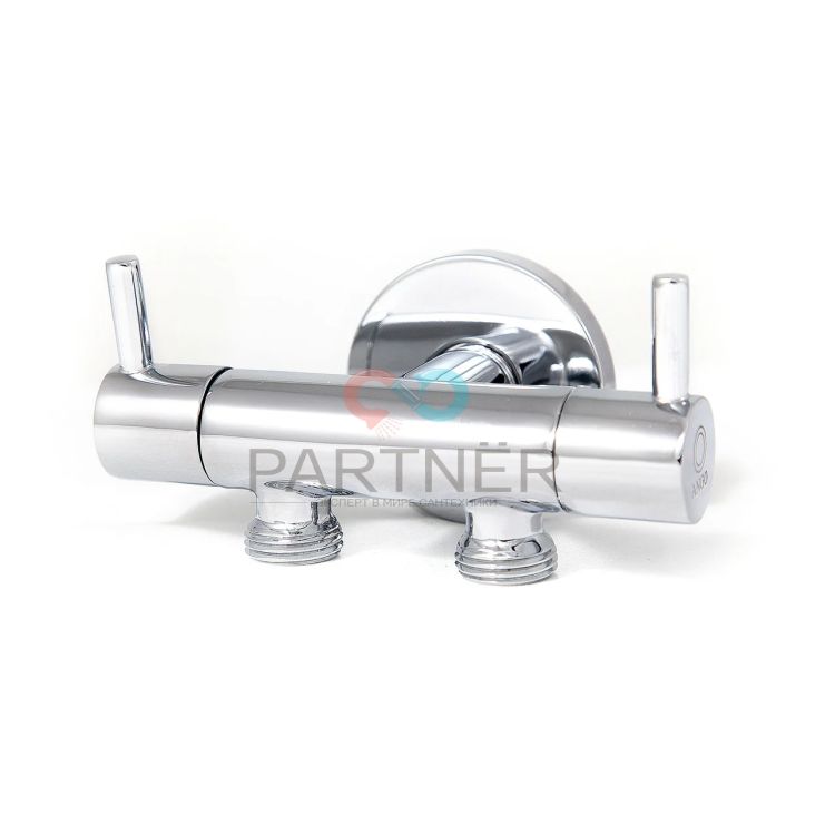 Кран-трійник на 2 шланга JF-162101 латунь арт.10864 - 1