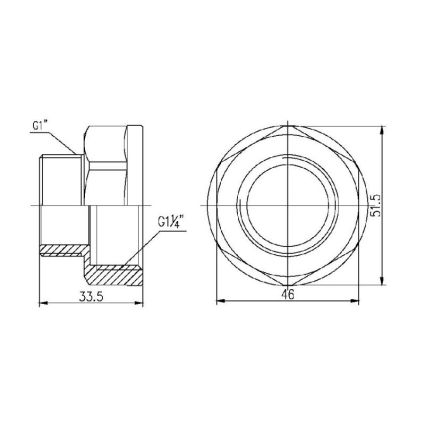 Переход SD Forte 1&amp;quot; 1/4х1&amp;quot; ВН - 2