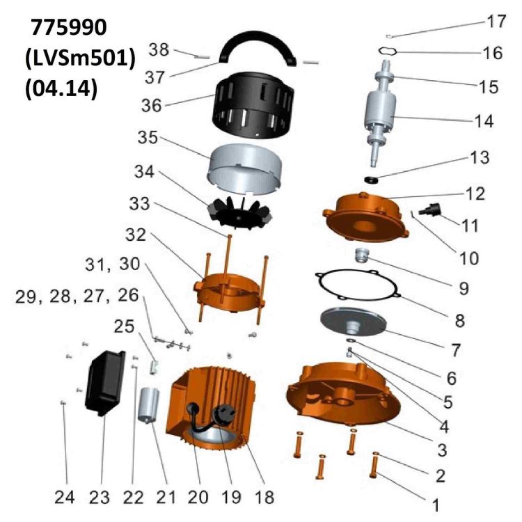 Насос відцентровий Aquatica 0.37кВт 21.5м-10л/хв/9.5м-50л/хв (БЦПН) 1м кабелю - 2