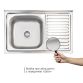 Кухонна мийка Brinex 5080-L 0,8 мм Satin (BRIN5080LSAT06) - 3