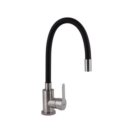 Смеситель для кухни Pure 015F3 с гибким изливом Nickel/Black BRIPUR015F3NKB Brinex - 1