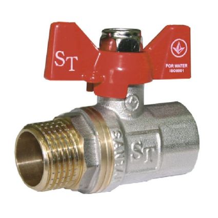 Кран шаровый SANTAN 1/2&amp;quot; Standard бабочка наружная/внутренняя - 1
